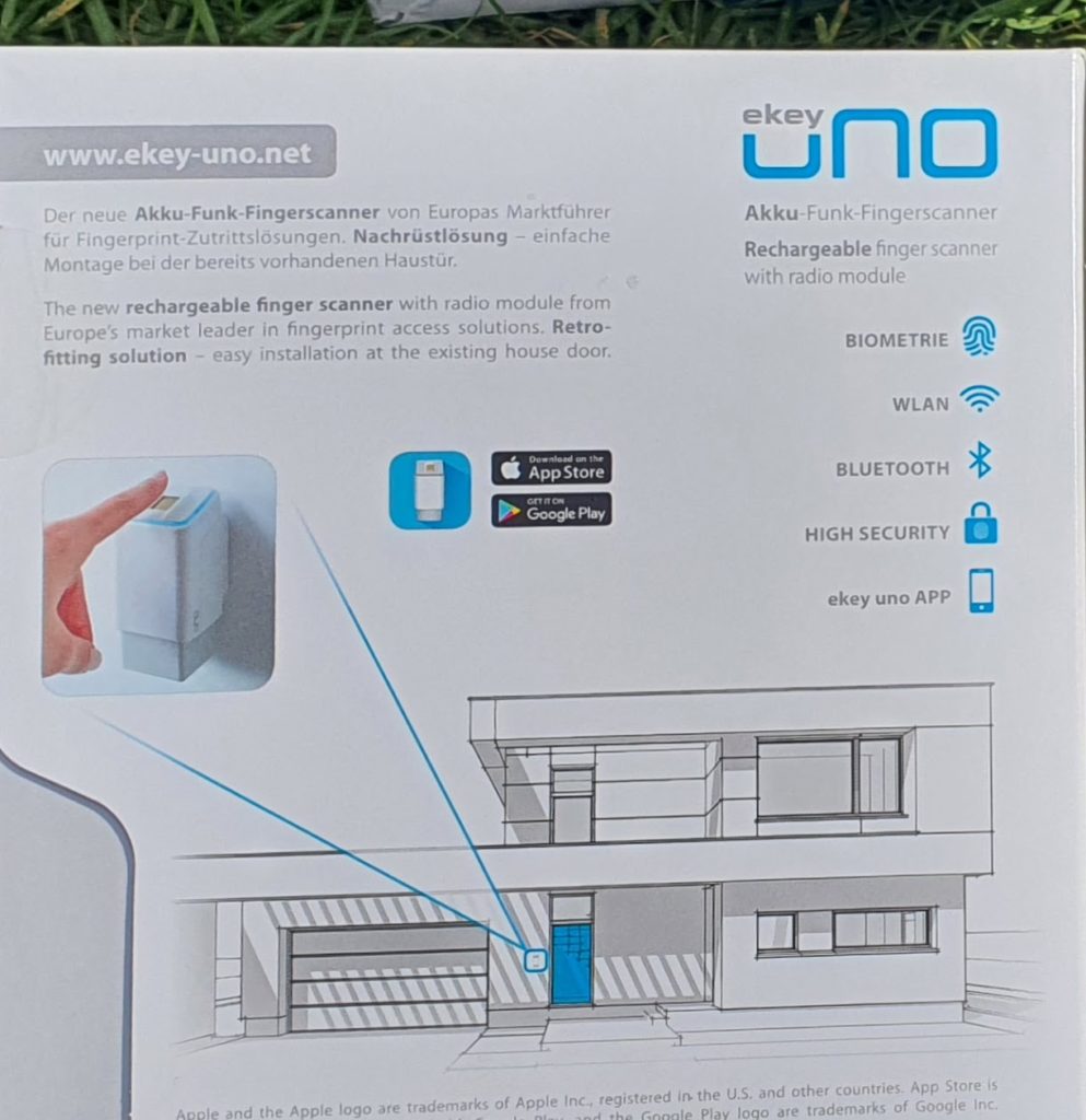 Ekey Uno smartes Türschloss mit Fingerabdruck im Test Rückseite