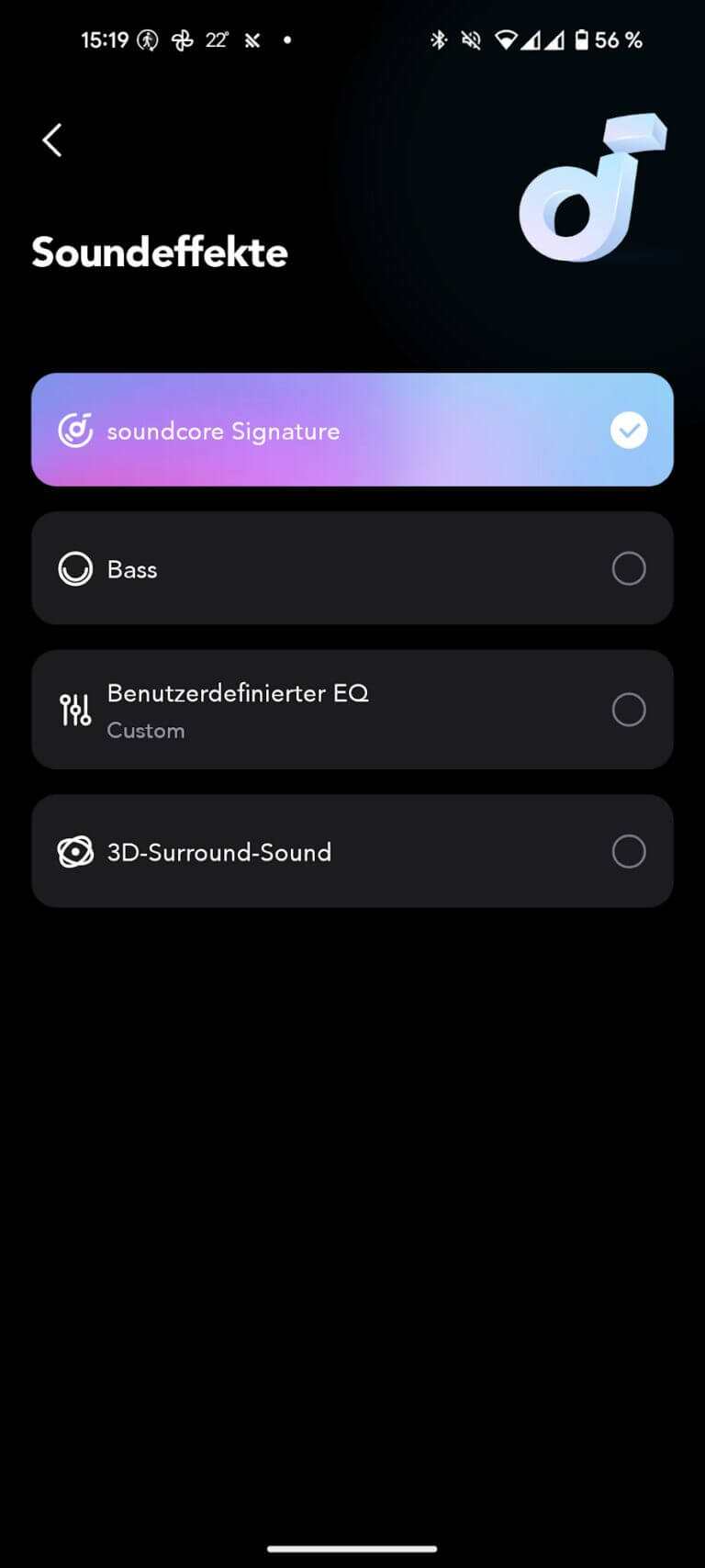 Soundcore C30i App Soundeffekte