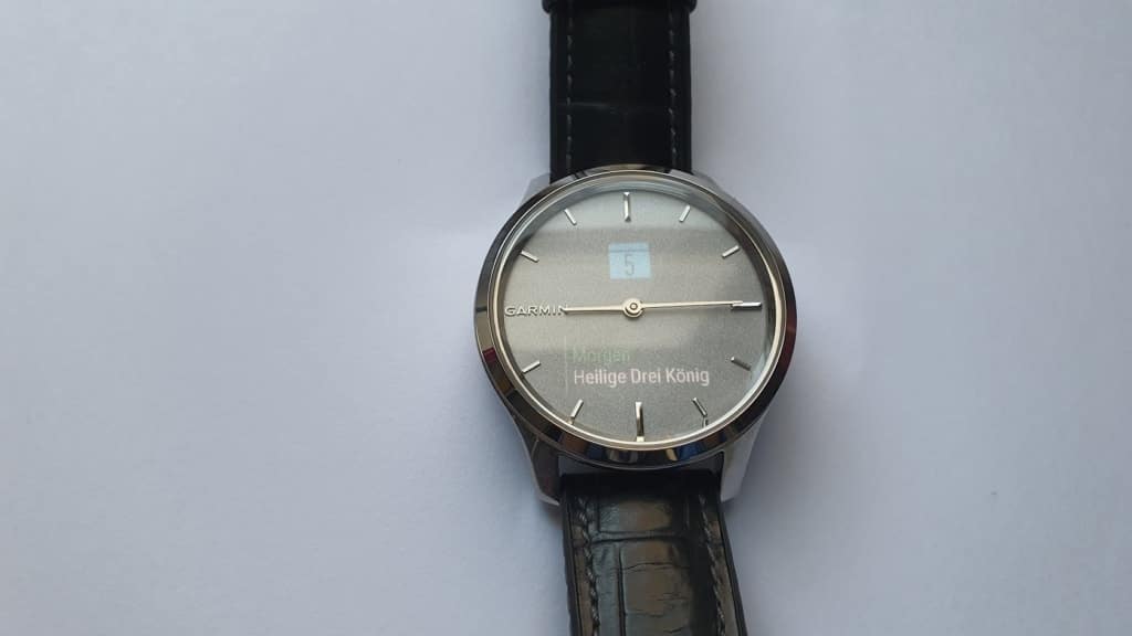 Garmin Vivomove Luxe Display Tageslicht