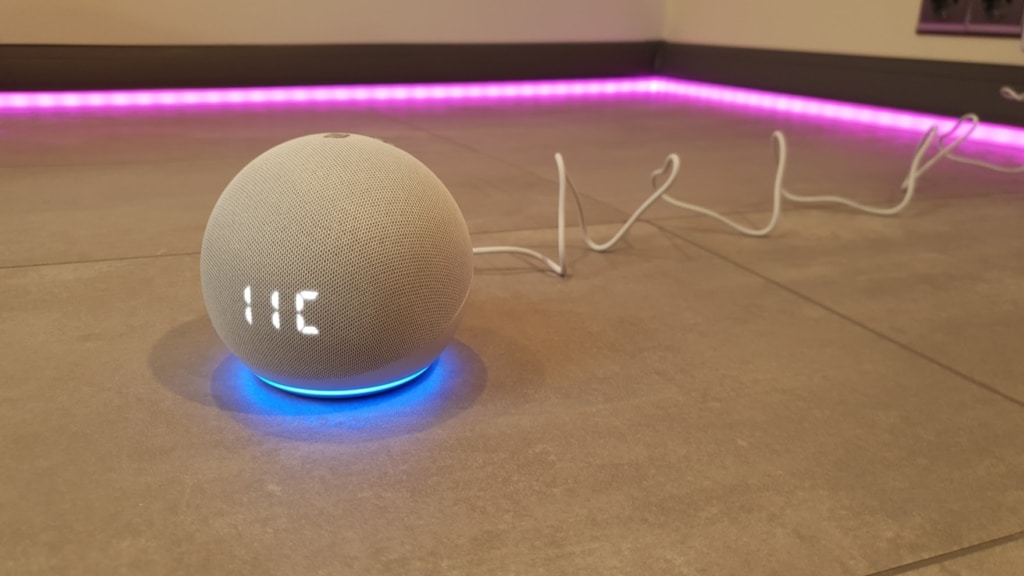 Amazon Echo Dot 4 im Test - LED-Anzeige Temperatur